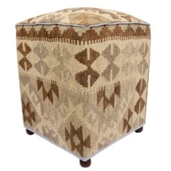 Boho Chic Chalmers Kilim Upholstered Ottoman