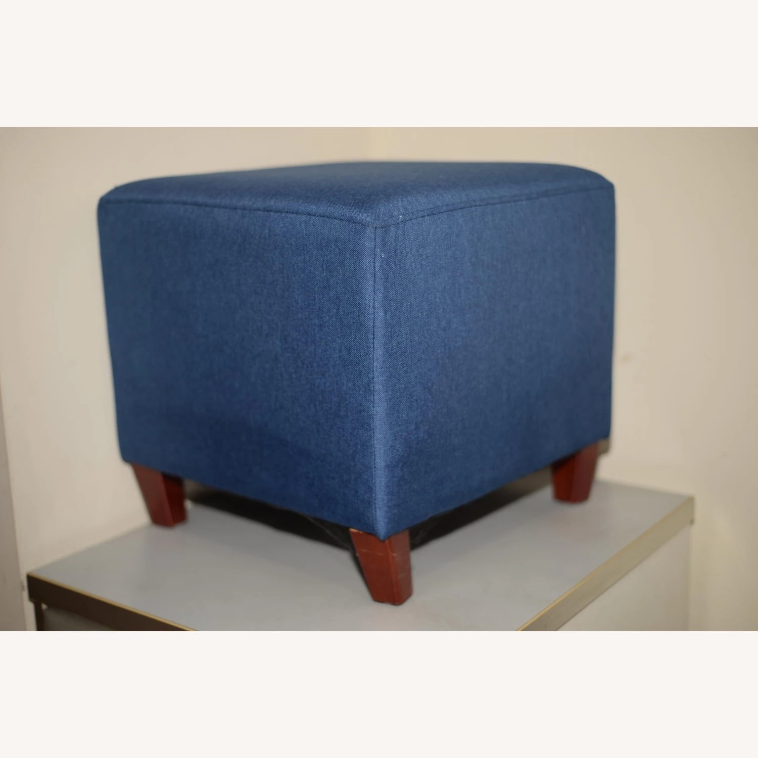 Other Adeco Blue Ottoman - Image 3