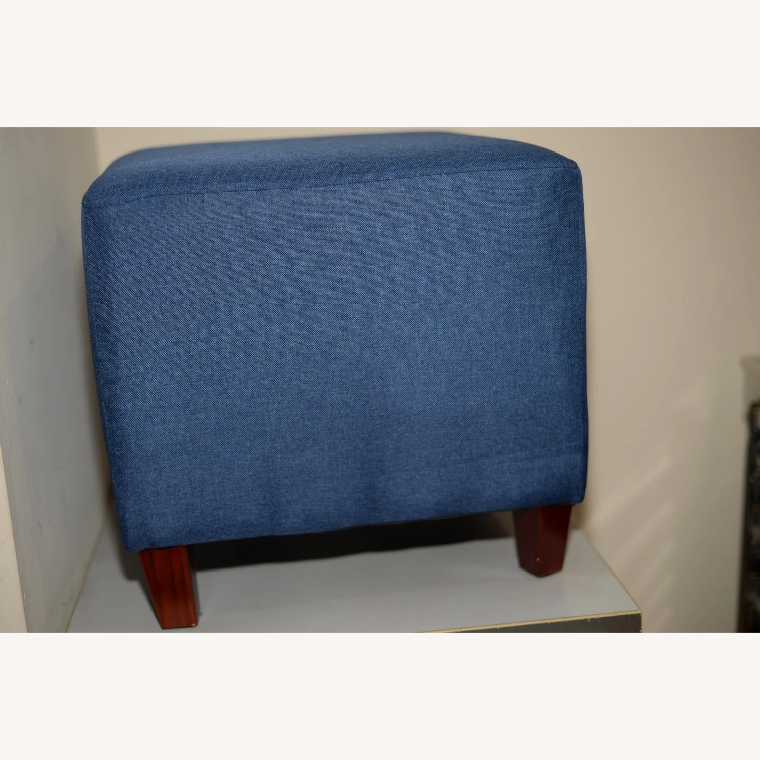 Other Adeco Blue Ottoman - Image 5