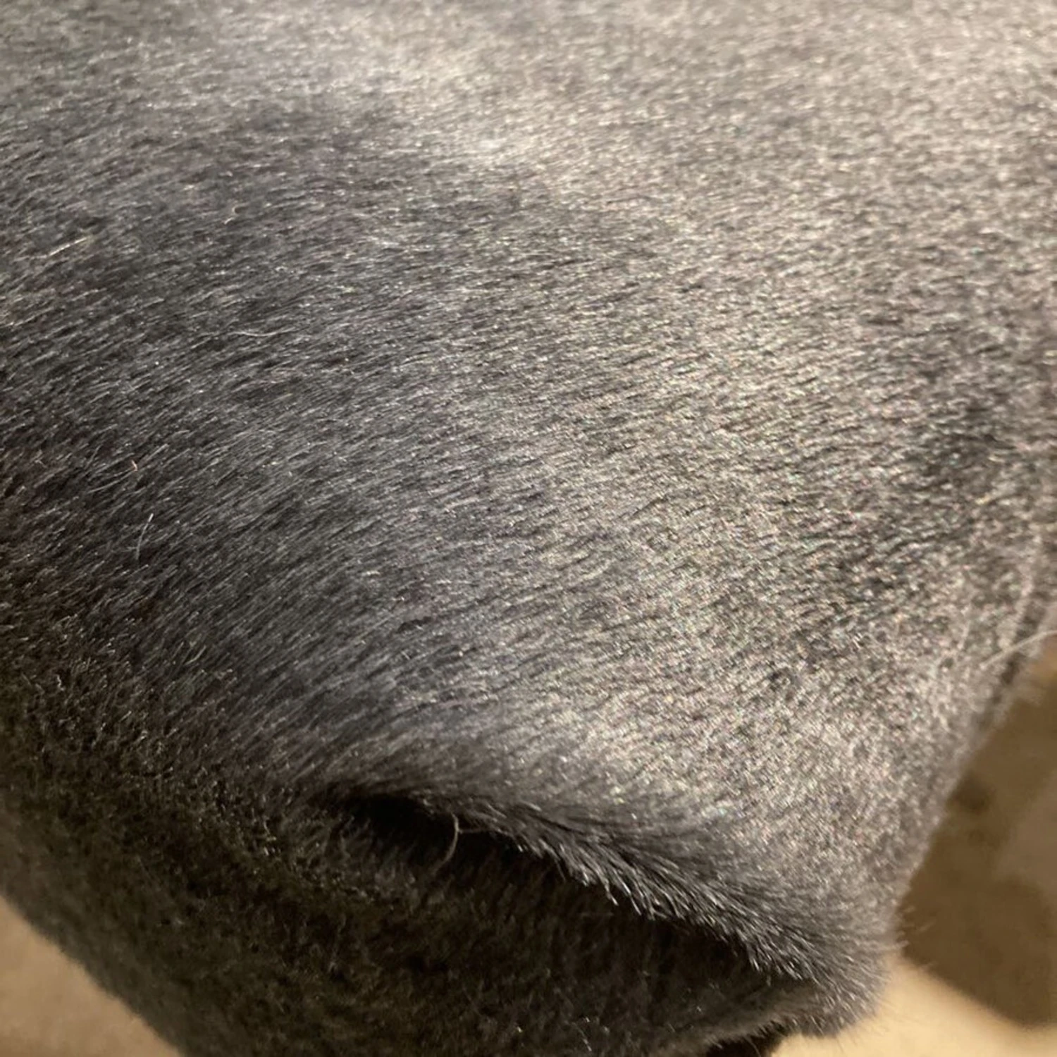 Cowhide And Acrylic Footstool Ottomans - Image 4