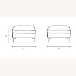 Other Ottoman In Navy Velvet & Gold Metal Base