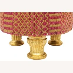 Shabby Chic Handmade Kilim Upholstered Footstool