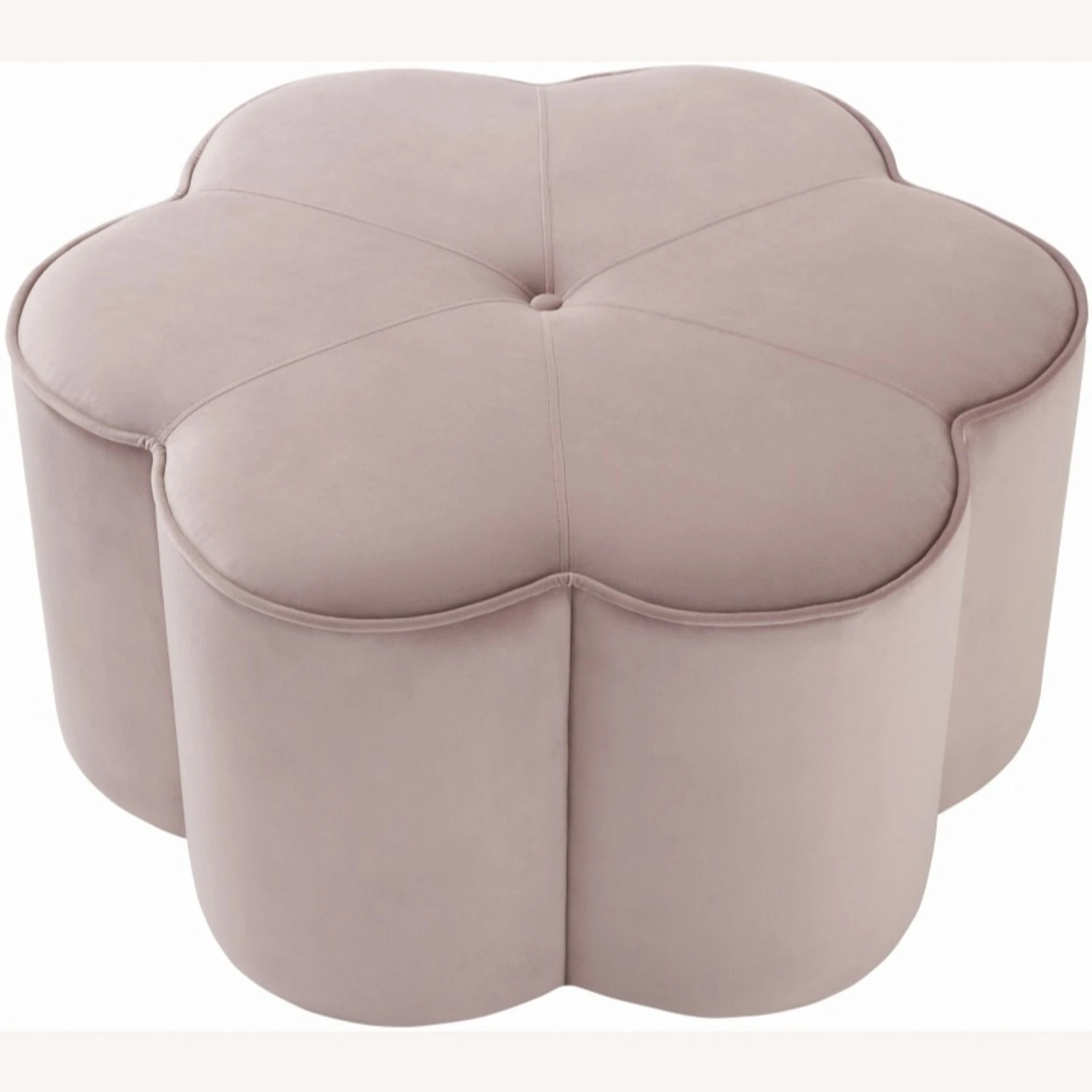 Other Ottoman In Flower-Shaped Pink Velvety Finish - Image 3