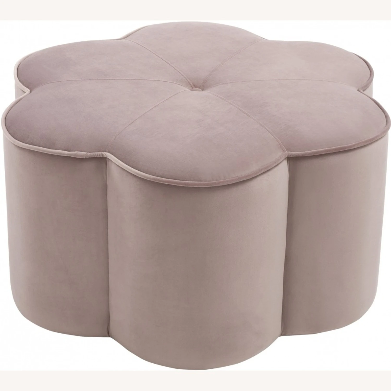 Other Ottoman In Flower-Shaped Pink Velvety Finish - Image 4