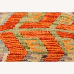 Rustic Brice Handmade Kilim Upholstered Ottoman