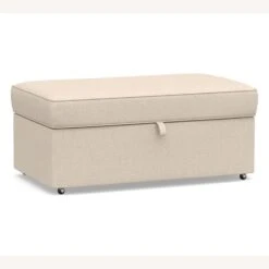 Pottery Barn Comfort Upholstered Storage Ottoman