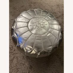 Wayfair Handmade Moroccan Silver Leather Ottoman