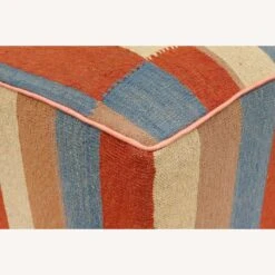Modern Griselda Handmade Kilim Upholstered Ottoman
