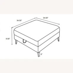 Other Ottoman In Grey Low Pile Chenille Upholstery