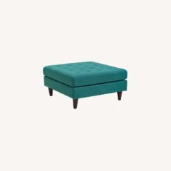 Other Large Ottoman In Teal Upholstered Fabric Finish