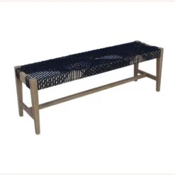 Other Bench In Dark Blue Cross Woven Finish