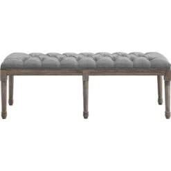 Other Bench In Light Gray W/ Chiseled Artisan Detail