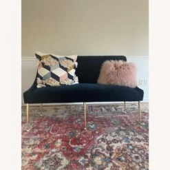 Anthropologie Navy Elowen Banquette / Bench
