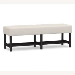 Pottery Barn Clyde Upholstered Bench,Charcoal Frame
