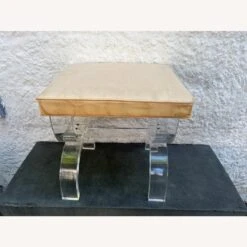 Hills Manufacturing Lucite Stool Ottoman Bench